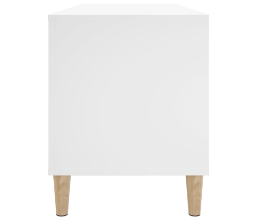 Mueble para discos madera contrachapada blanco 100x38x48 cm