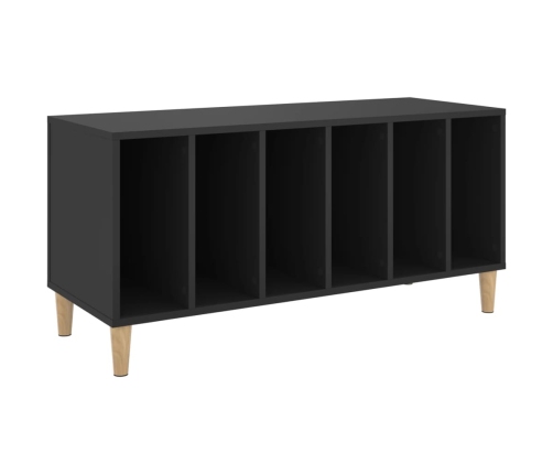 Mueble para discos madera contrachapada negro 100x38x48 cm