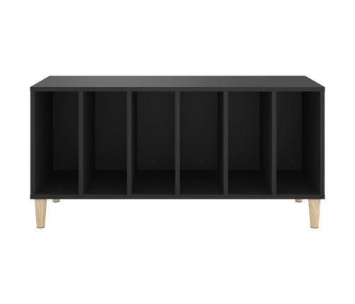 Mueble para discos madera contrachapada negro 100x38x48 cm