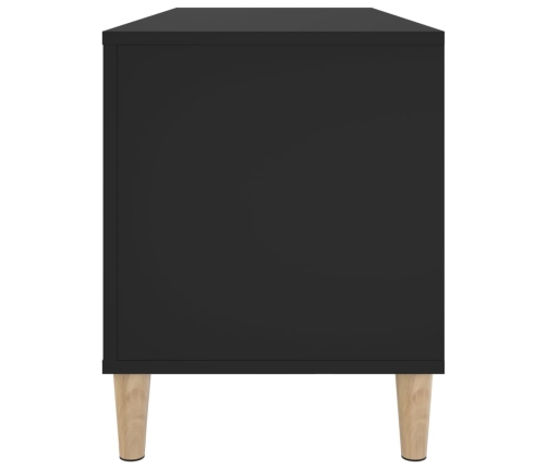 Mueble para discos madera contrachapada negro 100x38x48 cm