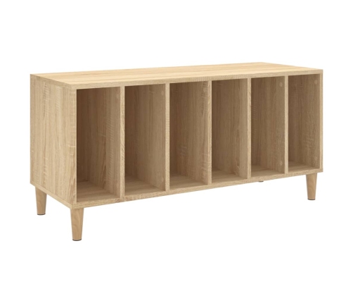 Mueble discos madera contrachapada roble Sonoma 100x38x48 cm