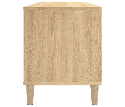 Mueble discos madera contrachapada roble Sonoma 100x38x48 cm