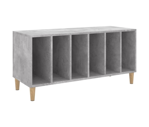 Mueble discos madera contrachapada gris hormigón 100x38x48 cm