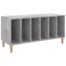 Mueble discos madera contrachapada gris hormigón 100x38x48 cm