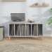 Mueble discos madera contrachapada gris hormigón 100x38x48 cm