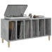 Mueble discos madera contrachapada gris hormigón 100x38x48 cm