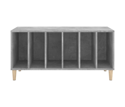 Mueble discos madera contrachapada gris hormigón 100x38x48 cm