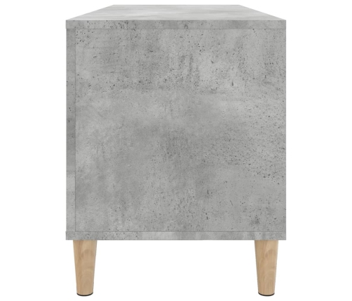 Mueble discos madera contrachapada gris hormigón 100x38x48 cm