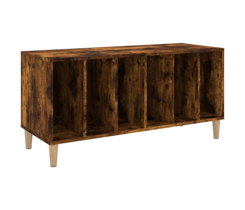 Mueble discos madera contrachapada roble ahumado 100x38x48 cm