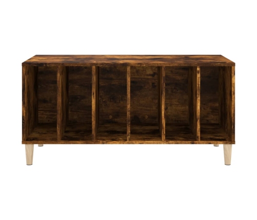 Mueble discos madera contrachapada roble ahumado 100x38x48 cm