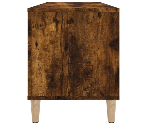 Mueble discos madera contrachapada roble ahumado 100x38x48 cm