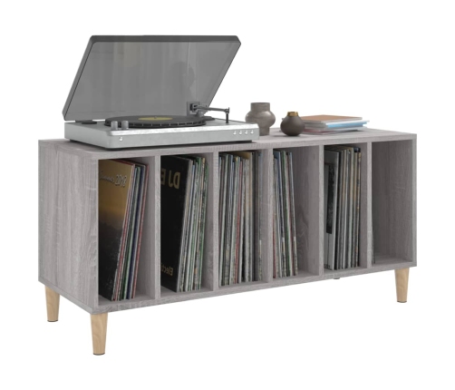 Mueble para discos madera contrachapada gris Sonoma 100x38x48cm