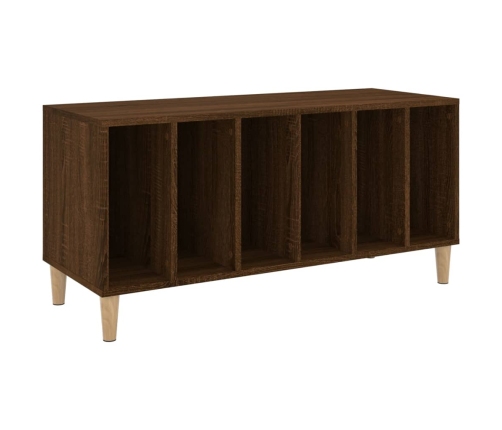 Mueble discos madera contrachapada roble marrón 100x38x48 cm