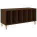 Mueble discos madera contrachapada roble marrón 100x38x48 cm