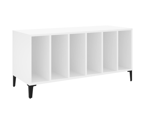 Mueble para discos madera contrachapada blanco 100x38x48 cm