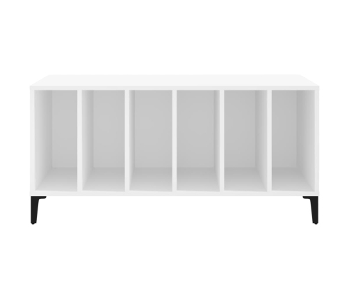 Mueble para discos madera contrachapada blanco 100x38x48 cm