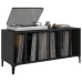 Mueble para discos madera contrachapada negro 100x38x48 cm