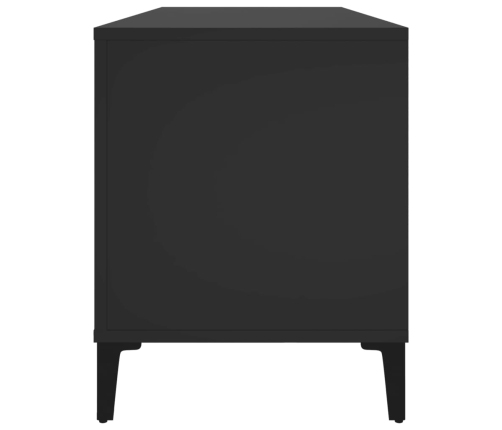 Mueble para discos madera contrachapada negro 100x38x48 cm