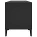 Mueble para discos madera contrachapada negro 100x38x48 cm