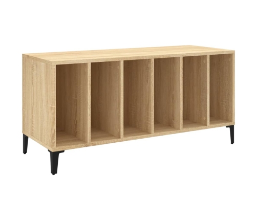 Mueble discos madera contrachapada roble Sonoma 100x38x48 cm