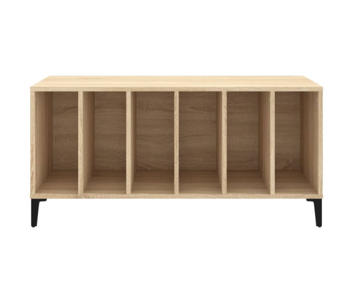 Mueble discos madera contrachapada roble Sonoma 100x38x48 cm