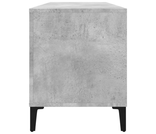 Mueble discos madera contrachapada gris hormigón 100x38x48 cm