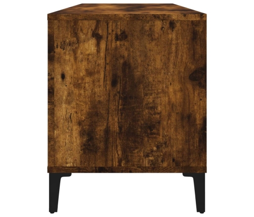 Mueble discos madera contrachapada roble ahumado 100x38x48 cm