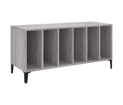 Mueble para discos madera contrachapada gris Sonoma 100x38x48cm