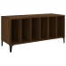 Mueble discos madera contrachapada roble marrón 100x38x48 cm