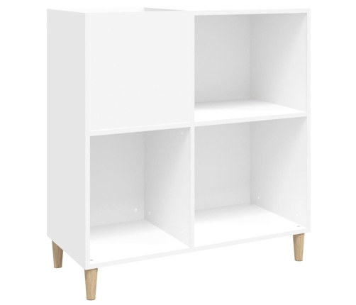 Mueble para discos madera contrachapada blanco 84,5x38x89 cm