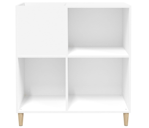 Mueble para discos madera contrachapada blanco 84,5x38x89 cm