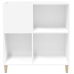 Mueble para discos madera contrachapada blanco 84,5x38x89 cm