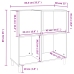 Mueble para discos madera contrachapada blanco 84,5x38x89 cm