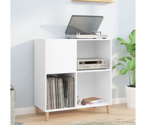 Mueble para discos madera contrachapada blanco 84,5x38x89 cm