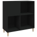 Mueble para discos madera contrachapada negro 84,5x38x89 cm