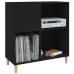 Mueble para discos madera contrachapada negro 84,5x38x89 cm