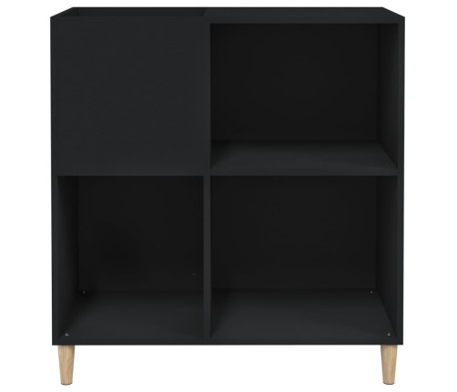 Mueble para discos madera contrachapada negro 84,5x38x89 cm