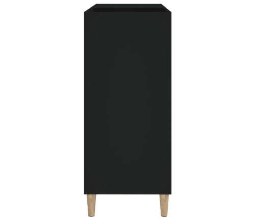 Mueble para discos madera contrachapada negro 84,5x38x89 cm