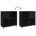 Mueble para discos madera contrachapada negro 84,5x38x89 cm