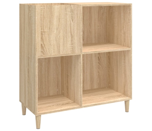 Mueble discos madera contrachapada roble Sonoma 84,5x38x89 cm