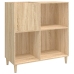 Mueble discos madera contrachapada roble Sonoma 84,5x38x89 cm