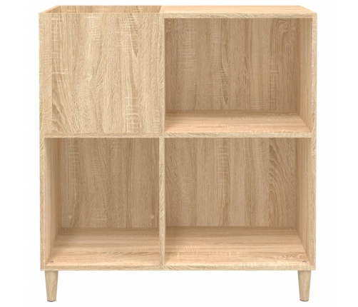 Mueble discos madera contrachapada roble Sonoma 84,5x38x89 cm