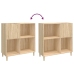 Mueble discos madera contrachapada roble Sonoma 84,5x38x89 cm