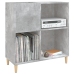 Mueble discos madera contrachapada gris hormigón 84,5x38x89 cm