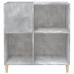 Mueble discos madera contrachapada gris hormigón 84,5x38x89 cm