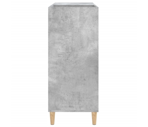 Mueble discos madera contrachapada gris hormigón 84,5x38x89 cm