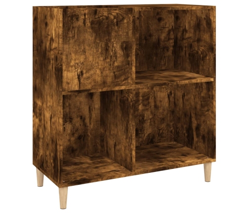 Mueble discos madera contrachapada roble ahumado 84,5x38x89 cm