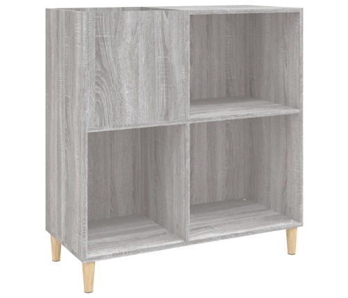 Mueble discos madera contrachapada gris Sonoma 84,5x38x89 cm