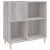 Mueble discos madera contrachapada gris Sonoma 84,5x38x89 cm