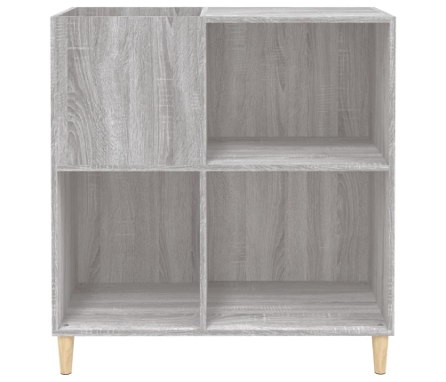 Mueble discos madera contrachapada gris Sonoma 84,5x38x89 cm